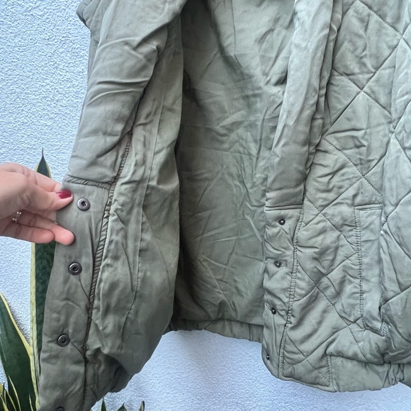 BLANK  NYC Olive Green Quilted Puffer Jacket - Picture 12 of 15